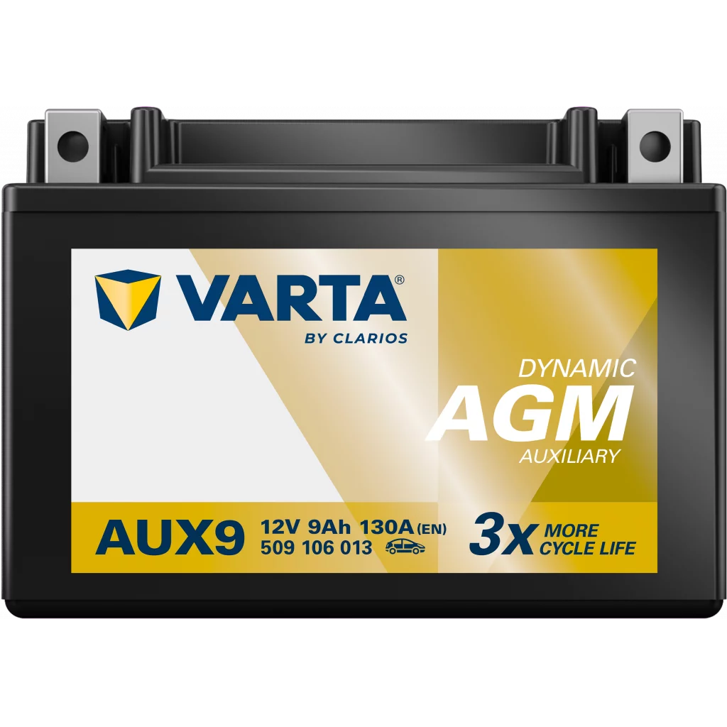 VARTA AUX14 AGM AUX Batteri 12V 13AH 200CCA (150x87x146mm) +venstre