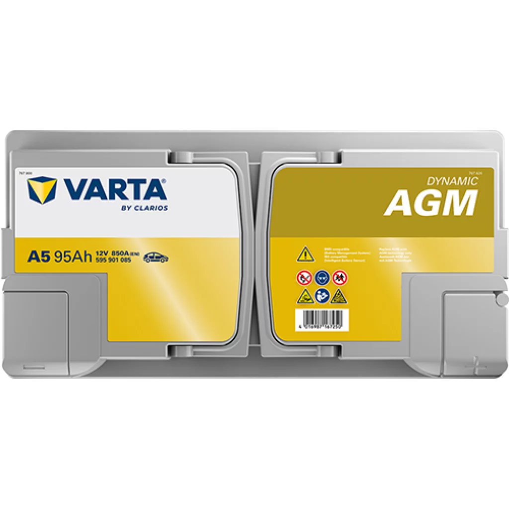 VARTA A5 Dynamic AGM Batteri 12V 95AH 850CCA (354x175x190/190mm) +höger
