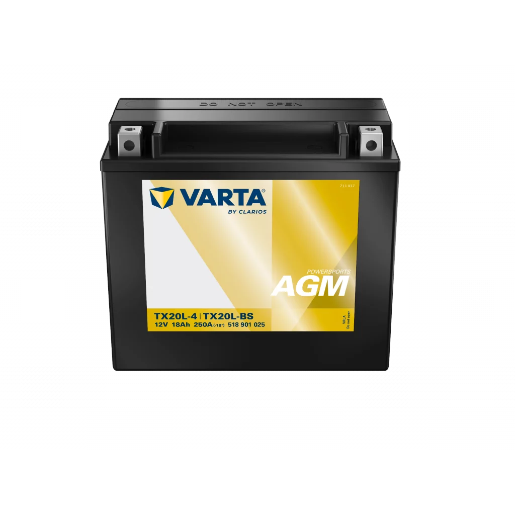 VARTA AGM MC Batteri 12V 18AH 250CCA (177x88x156mm) +höger TX20L-BS