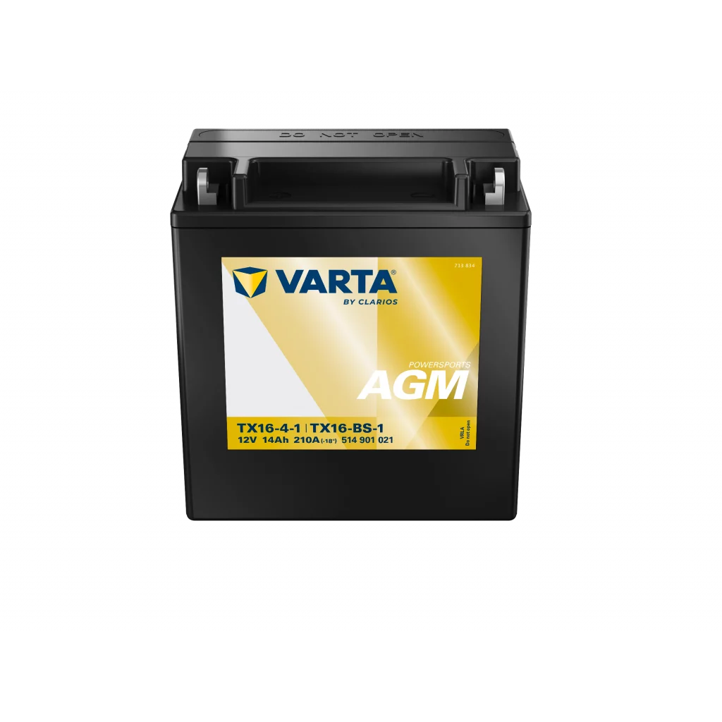 VARTA AGM MC Batteri 12V 14AH 210CCA (150x87x161mm) +vänster TX16-BS-1