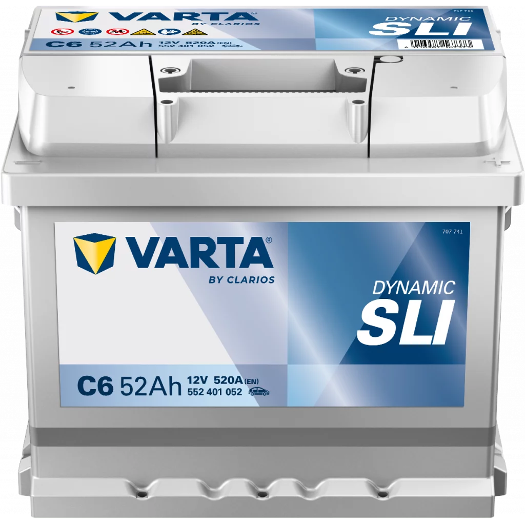 VARTA C6 DYNAMIC SLI Batteri 12V 52AH 520CCA (207x175x175/175) +höger