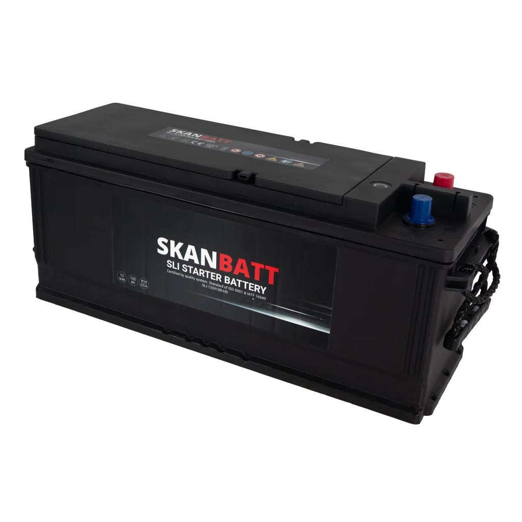 SKANBATT SLI HD Startbatteri 12V 135AH 910CCA (513x175x210mm) +Höger