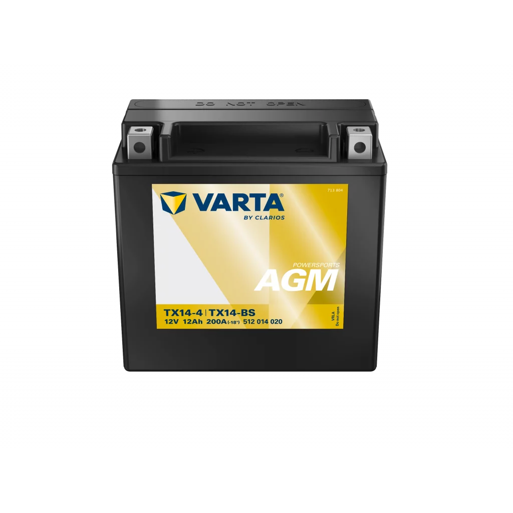 VARTA TX14-BS AGM MC Batteri 12V 12AH 200CCA (152x88x147mm) +vänster