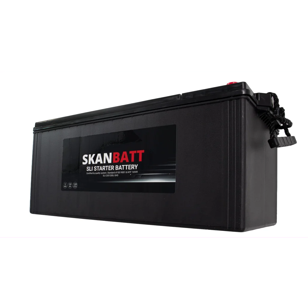 SKANBATT SLI SHD Startbatteri 12V 230AH 1200CCA (518x276x239mm) +Vänster