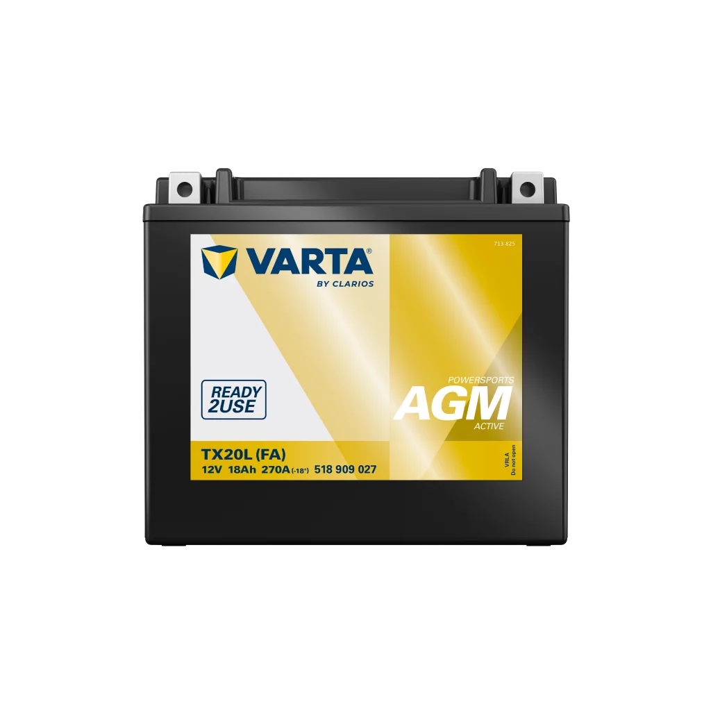 VARTA AGM MC Batteri 12V 18AH 270CCA (175x87x154mm) +höger TX20L (FA)