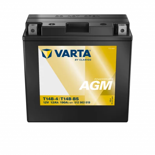 VARTA AGM MC Batteri 12V 12AH 190CCA (152x70x150mm) +vänster T14B-BS