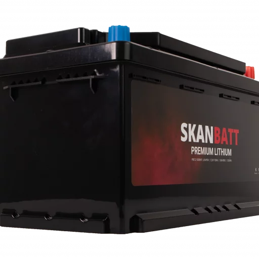 SKANBATT Premium Lithium - 12V 100Ah 100A BMS - Bluetooth - Heat  - 359x178x188mm - 8 Års garanti - Husbil