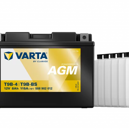 VARTA AGM MC Batteri 12V 8AH 115CCA (149x70x105mm) +vänster T9B-BS  (509902)