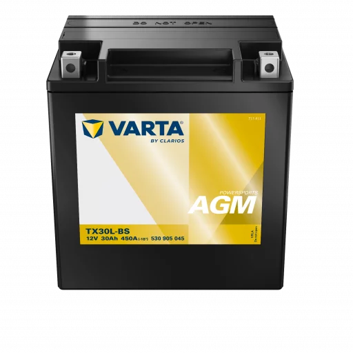 VARTA AGM MC Batteri 12V 30AH 450CCA (166x127x175mm) +höger TX30L-BS
