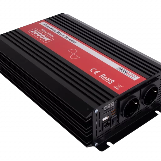 SKANBATT Inverter 12V 2000W Ren Sinus med Brytknapp