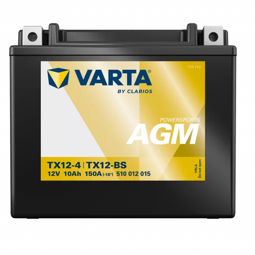 VARTA AGM MC Batteri 12V 10AH 150CCA (152x88x131mm) +vänster TX12-BS