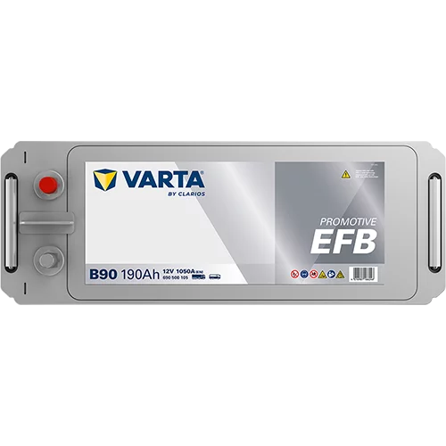 VARTA B90 PROMOTIVE EFB Batteri 12V 190AH 1050CCA (513x223x203/223mm) +vänster