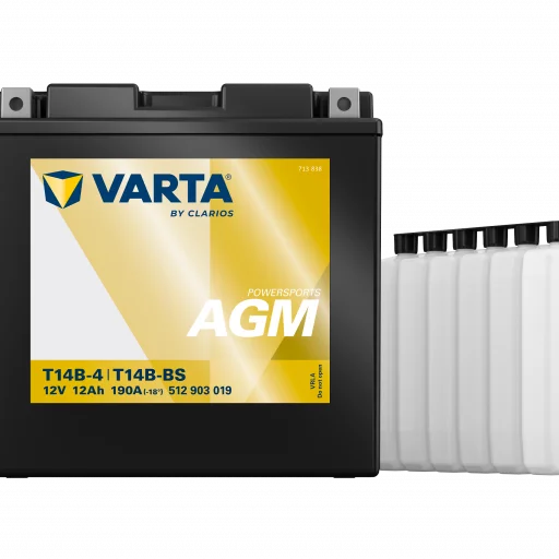 VARTA AGM MC Batteri 12V 12AH 190CCA (152x70x150mm) +vänster T14B-BS