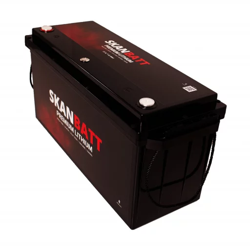 SKANBATT Premium Lithium - 24V 100Ah 100A BMS - 502x186x242mm - Bluetooth - Heat - 8 Års garanti