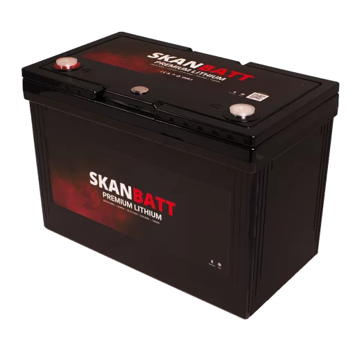 SKANBATT Premium Lithium - 24V 50Ah 50A BMS - 307x172x215mm - Bluetooth - Heat - 8 Års garanti
