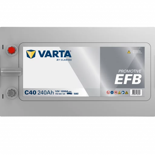 VARTA C40 PROMOTIVE EFB Batteri 12V 240AH 1200CCA EN (518x276x242mm) +vänster
