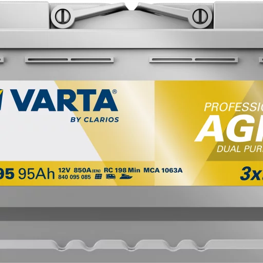 VARTA LA95 Fritidsbatteri 12V 95AH AGM 850CCA (354x175x190/190mm) +höger