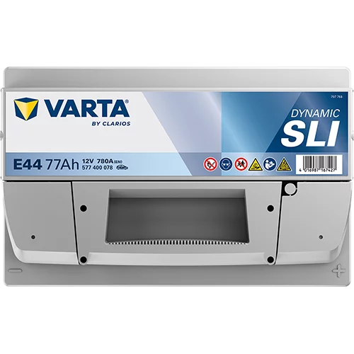 VARTA E44 DYNAMIC SLI Batteri 12V 77AH 780CCA (278x175x190/190mm) +höger