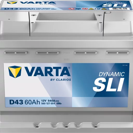 VARTA D43 DYNAMIC SLI Batteri 12V 60AH 540CCA (242x175x190/190mm) +vänster