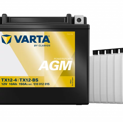 VARTA AGM MC Batteri 12V 10AH 150CCA (152x88x131mm) +vänster TX12-BS