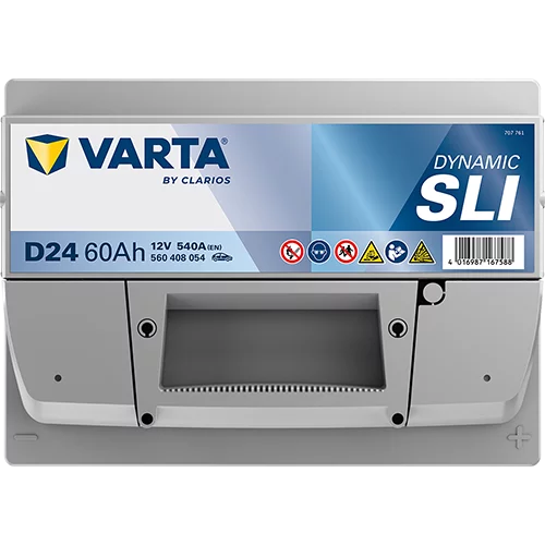 VARTA D24 DYNAMIC SLI 12V 60AH 540CCA (242x175x190/190mm) +höger