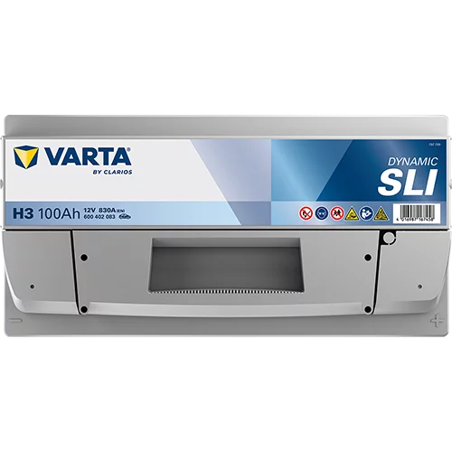 VARTA H3 DYNAMIC SLI Batteri 12V 100AH 830CCA (353x175x190/190mm) +höger