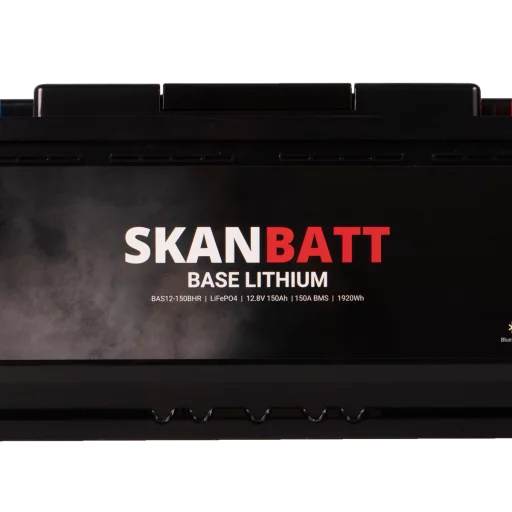 SKANBATT Base Lithium - 12V 150Ah 150A BMS - Bluetooth - Heat - 355x175x190mm - 3 Års garanti - Husbil