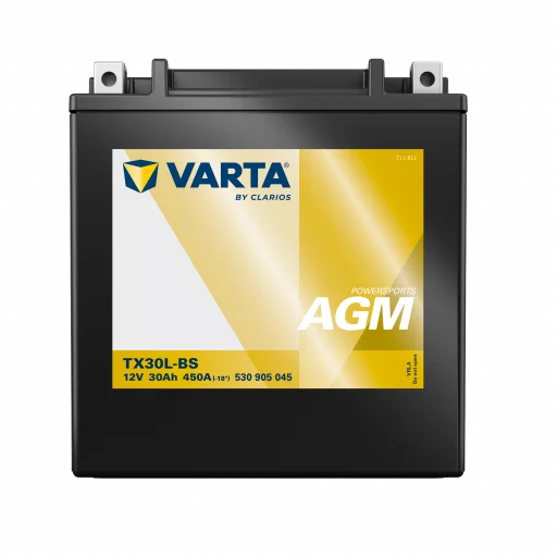 VARTA AGM MC Batteri 12V 30AH 450CCA (166x127x175mm) +höger TX30L-BS