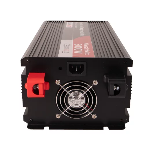 SKANBATT Inverter 12V 3000W Ren Sinus med Nätprioritering, Trådlös fjärrkontroll