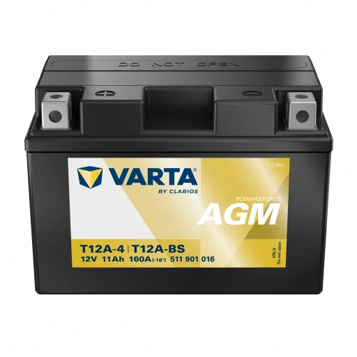 VARTA T12A-BS AGM MC Batteri 12V 11AH 160CCA (150x88x105mm) +vänster
