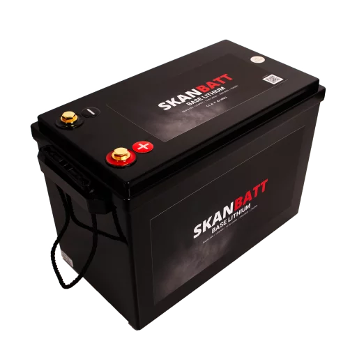 SKANBATT Base Lithium - 12V 200Ah 200A BMS - 345x190x245mm - 3 Års garanti