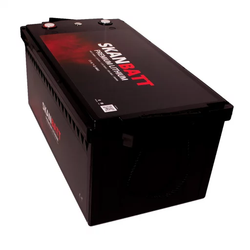 SKANBATT Premium Lithium - 12V 300Ah 200A BMS - Bluetooth - Heat - 522x218x268mm - 8 Års garanti