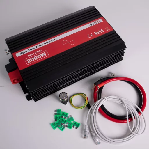 SKANBATT Inverter 12V 2000W Ren Sinus med Brytknapp