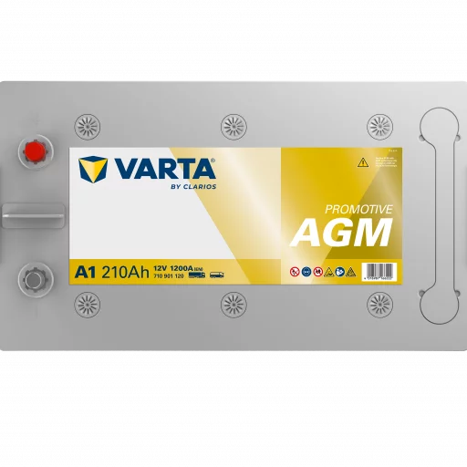 VARTA A1 Promotive AGM Batteri 12V 210AH 1200CCA EN (518x276x242mm) +vänster