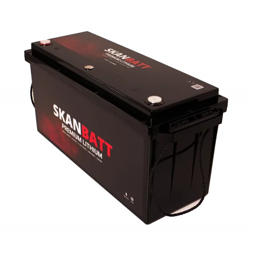 SKANBATT Premium Lithium - 12V 200Ah 200A BMS - Bluetooth - Heat - 502x187x242mm - 8 Års garanti