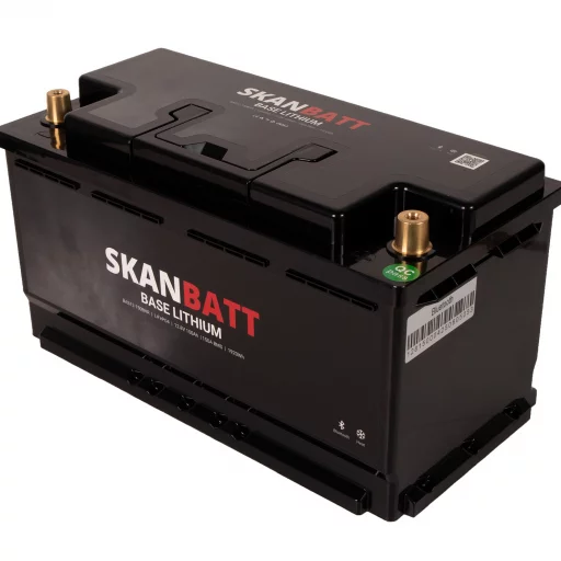 SKANBATT Base Lithium - 12V 150Ah 150A BMS - Bluetooth - Heat - 355x175x190mm - 3 Års garanti - Husbil