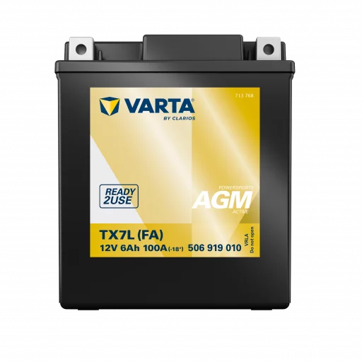 VARTA AGM MC Batteri 12V 6AH 100CCA (113x70x130mm) +höger TX7L (FA)