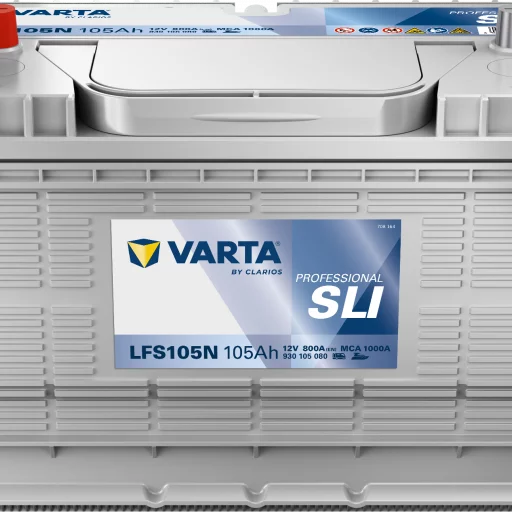 VARTA  LFS105N Fritidsbatteri 12V 105AH 800CCA (330x172x238mm) +centrerad