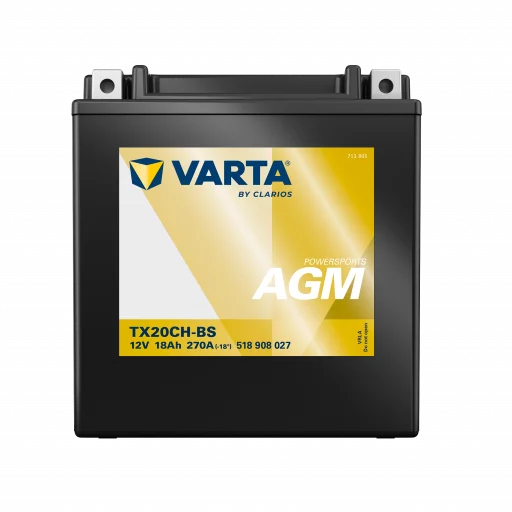 VARTA AGM MC Batteri 12V 18AH 270CCA (150x87x161mm) + vänster TX20CH-BS