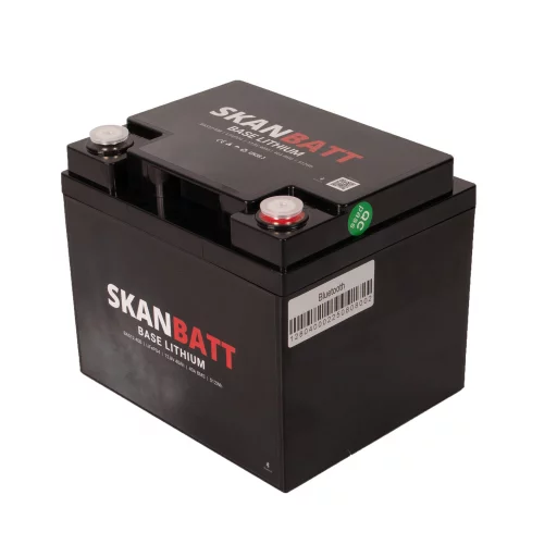 SKANBATT Base Lithium - 12V 40Ah 40A BMS - Bluetooth - 198x166x170mm - 3 Års garanti
