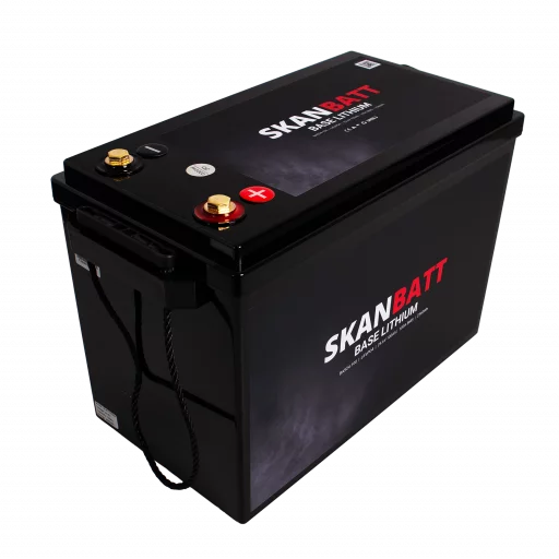 SKANBATT Base Lithium - 24V 100Ah 100A BMS -345x190x245mm - 3 Års garanti