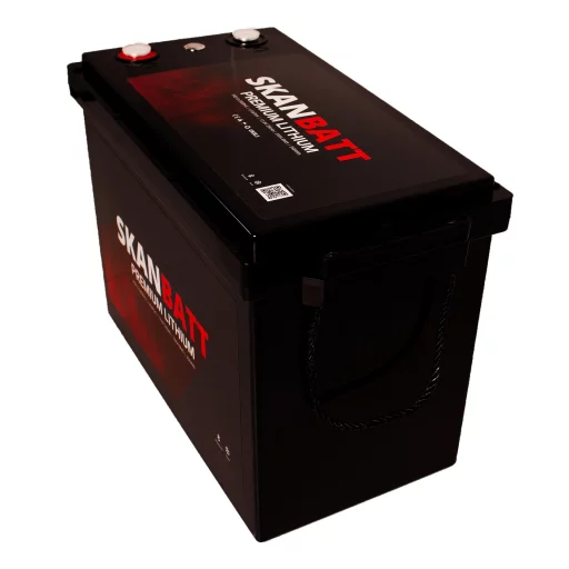 SKANBATT Premium Lithium - 12V 280Ah 200A BMS - Bluetooth - Heat - 384x204x268mm - 8 Års garanti