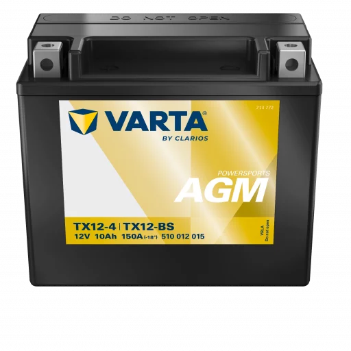 VARTA AGM MC Batteri 12V 10AH 150CCA (152x88x131mm) +vänster TX12-BS
