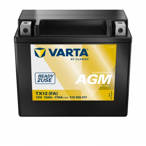 VARTA AGM MC Batteri 12V 10AH 170CCA (150x87x130mm) +vänster TX12 (FA)