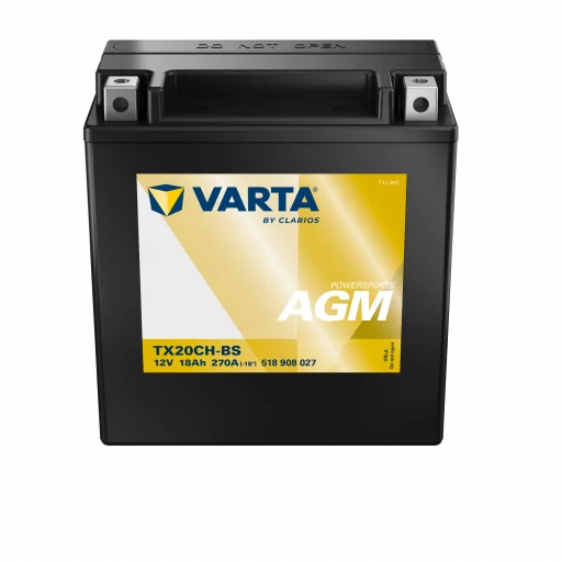 VARTA AGM MC Batteri 12V 18AH 270CCA (150x87x161mm) + vänster TX20CH-BS