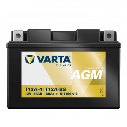 VARTA T12A-BS AGM MC Batteri 12V 11AH 160CCA (150x88x105mm) +vänster