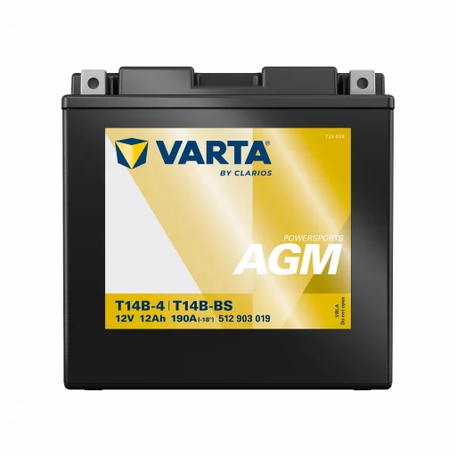 VARTA AGM MC Batteri 12V 12AH 190CCA (152x70x150mm) +vänster T14B-BS
