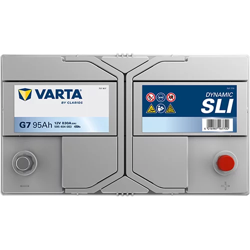VARTA G7 Startbatteri DYNAMIC SLI 12V 95AH 830CCA (306x173x200/225mm) +höger