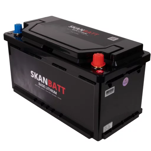 SKANBATT Base Lithium - 12V 150Ah 150A BMS - 355x175x190mm - 3 Års garanti - Husbil