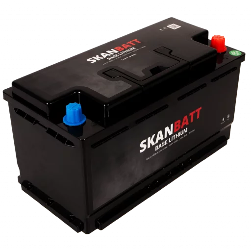 SKANBATT Base Lithium - 12V 100Ah 100A BMS - Bluetooth - Heat - 355x175x190mm - 3 Års garanti - Husbil